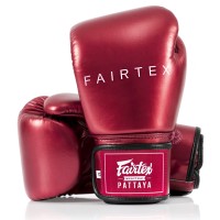 Fairtex BGV22 Боксерские Перчатки Тайский Бокс "Metallic" Красные 12 Унций 